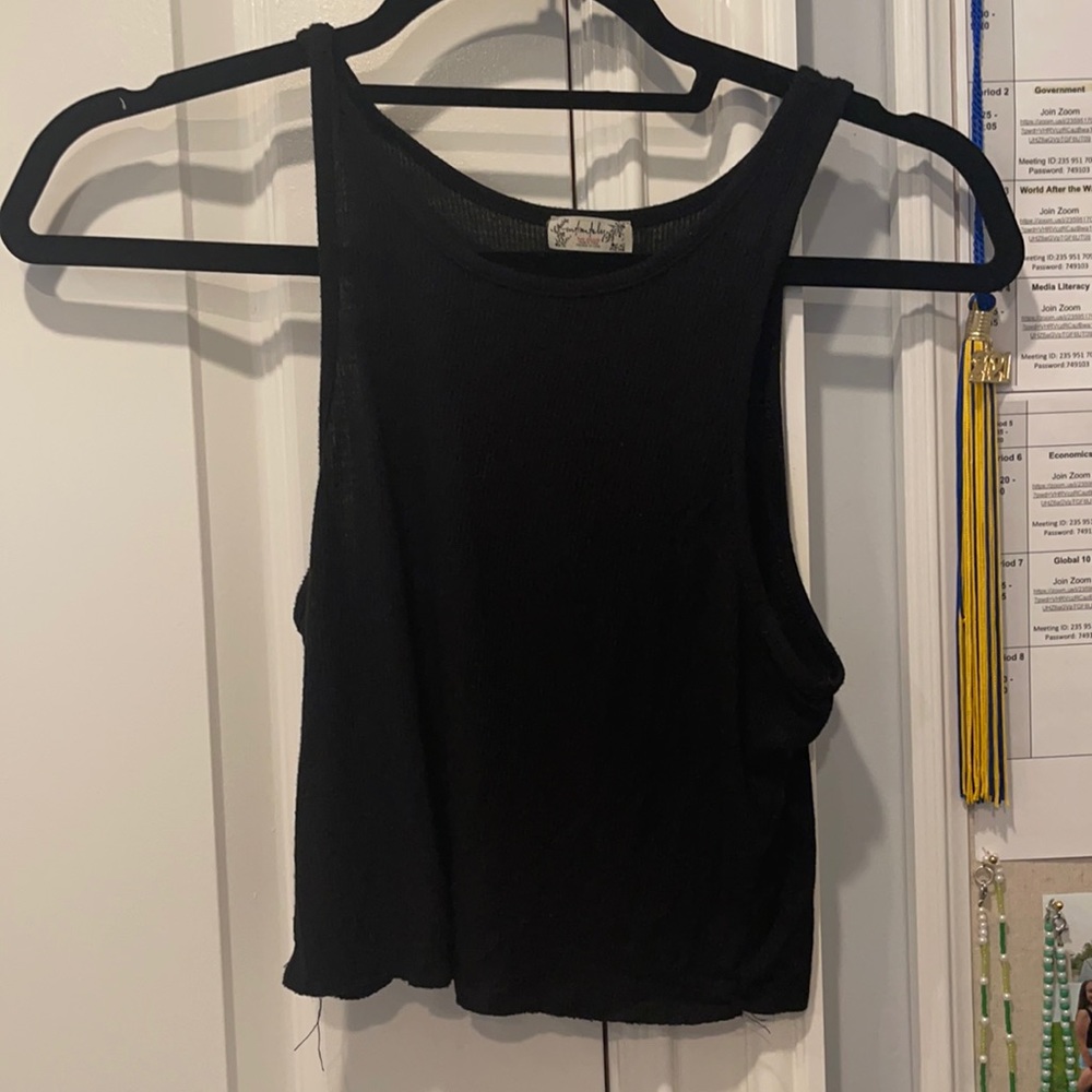 Black racer back tank